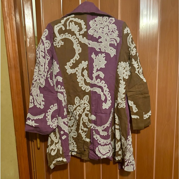 Roberta Freyman Purple and brown jacket/coat. Stunning size small NWT - Picture 5 of 8